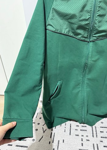 Nike Unısex Koyu Yeşil Fermuarlı Spor Hırka - Görsel 2