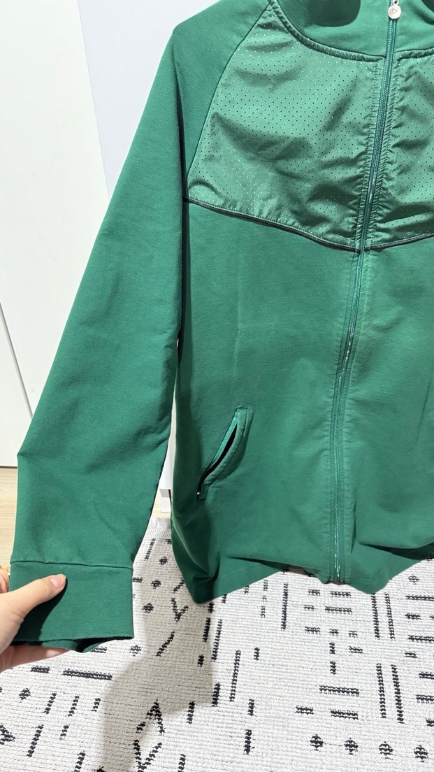 Nike Unısex Koyu Yeşil Fermuarlı Spor Hırka - Görsel 2