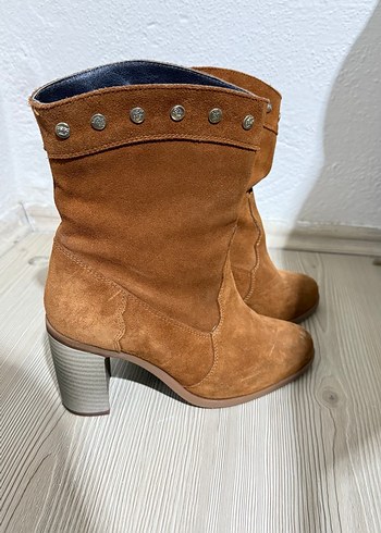 U.S. Polo Kahverengi Süet Kadın Bot,Topuklu - Görsel 2