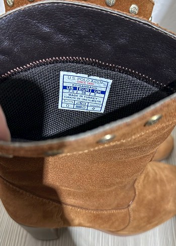 U.S. Polo Kahverengi Süet Kadın Bot,Topuklu - Görsel 4