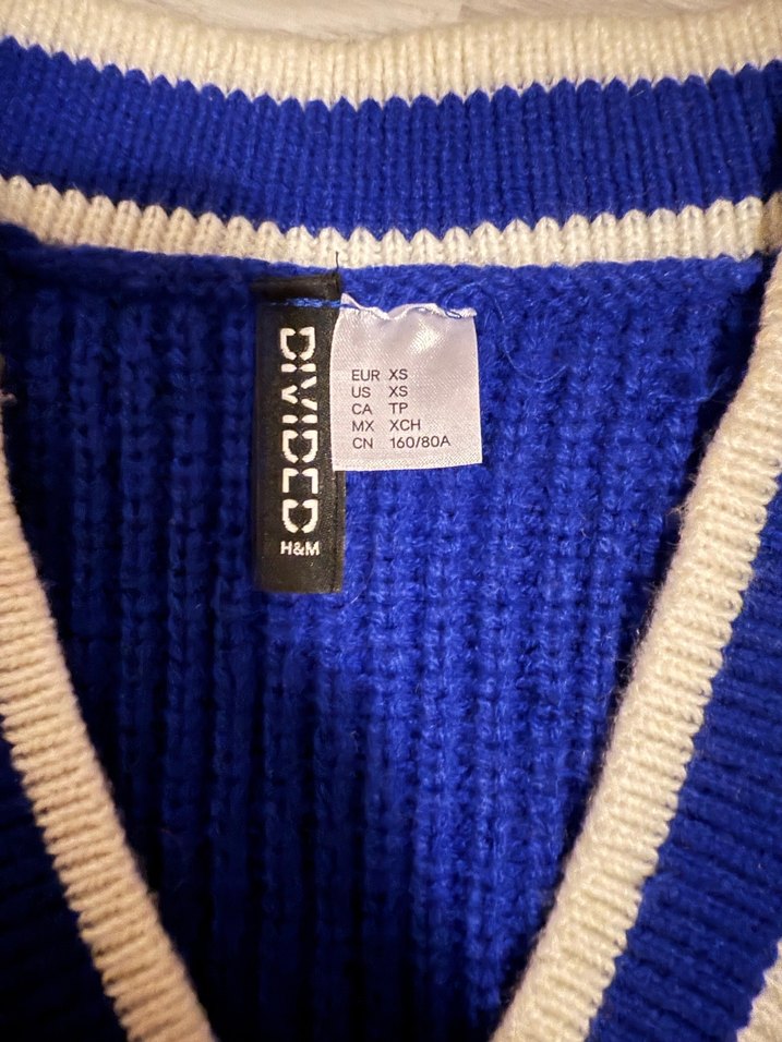 H&M Lacivert Kolsuz Süeter - Görsel 4