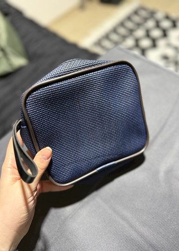 Kadın Mavi Fermuarlı Portföy çanta - Görsel 2