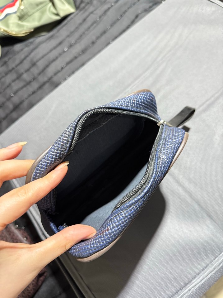 Kadın Mavi Fermuarlı Portföy çanta - Görsel 3