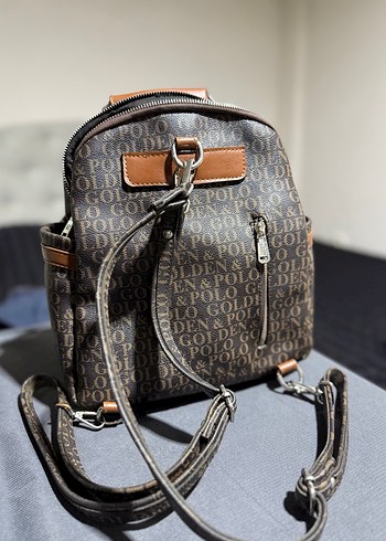 Golden Polo Fermuarlı Kahve Sırt Çantası - Görsel 3