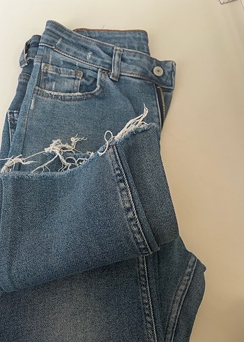 LC Waikiki Kadın Gri Denim Midi Boy Dar Kesim Jean