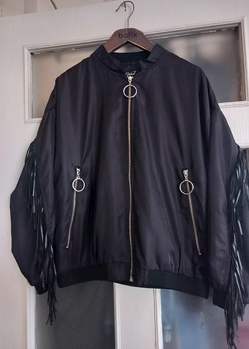 Püsküllü Siyah Gotik Kadın Ceket - Görsel 6