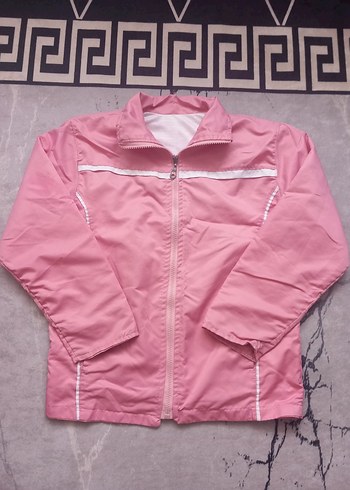 Pembe Fermuarlı Kadın Ceket, Normal Boy, Rahat Kesim - Görsel 6