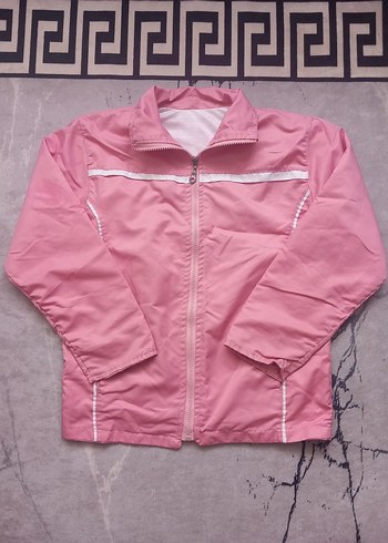 Pembe Fermuarlı Kadın Ceket, Normal Boy, Rahat Kesim - Görsel 7