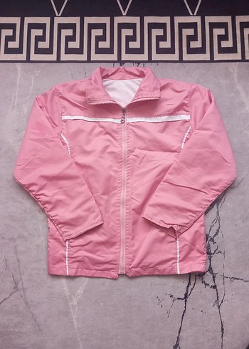 Pembe Fermuarlı Kadın Ceket, Normal Boy, Rahat Kesim - Görsel 8