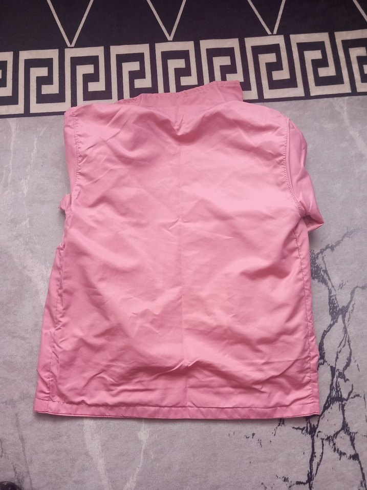 Pembe Fermuarlı Kadın Ceket, Normal Boy, Rahat Kesim - Görsel 4