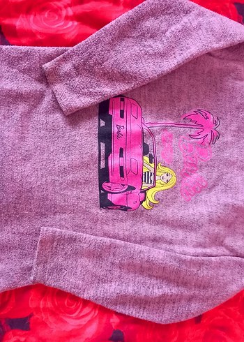 Kız Çocuk Renkli Baskılı Uzun Kollu Sweatshirt - Görsel 4