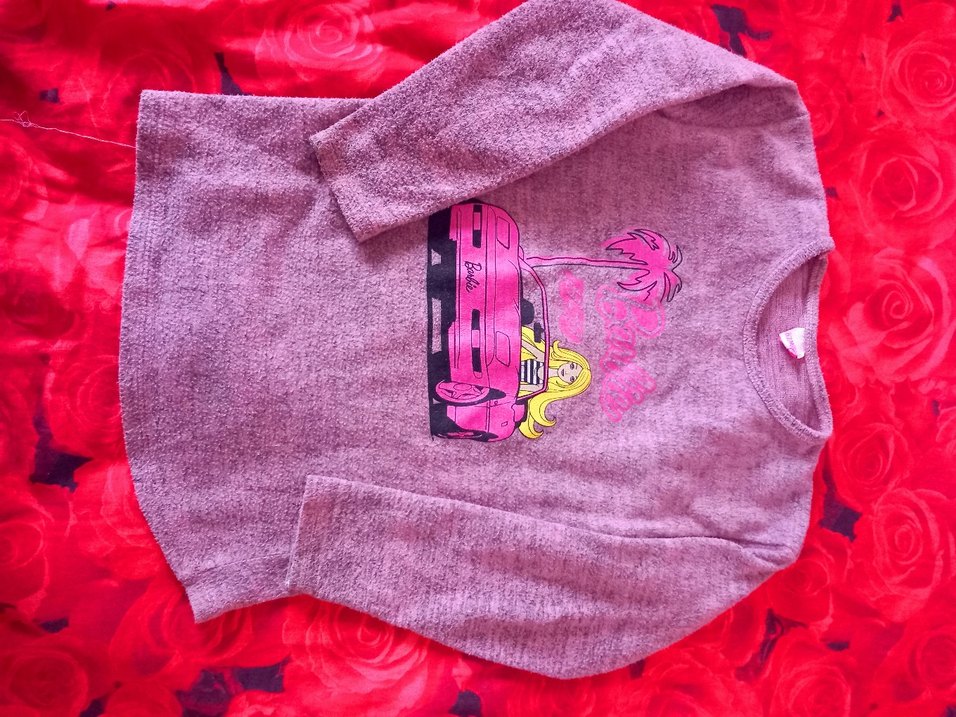 Kız Çocuk Renkli Baskılı Uzun Kollu Sweatshirt - Görsel 4