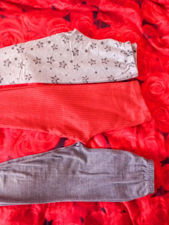 Kız Çocuk Elastik Bel Tayt Seti - 3'lü - Görsel 2