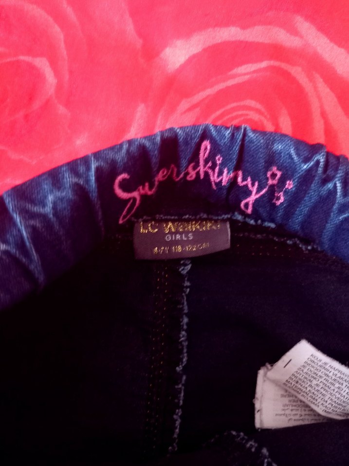 Kız Çocuk Elastik Bel Mavi Denim Pantolon - Görsel 2