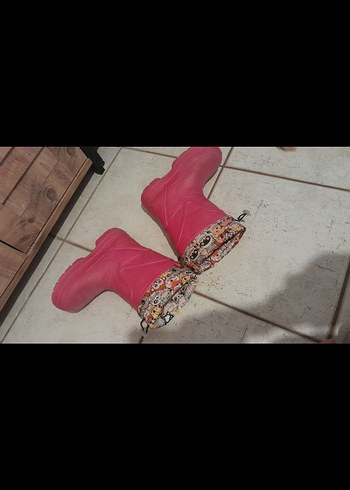 32 Numara Kız Çocuk Pembe Bot - Görsel 6