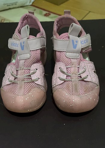 Kız Çocuk Pembe Cırtlı Sneaker