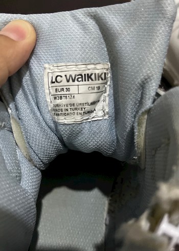 30 Beden beyaz Renk Kız Çocuk Beyaz Sneakers Cırtcırtlı