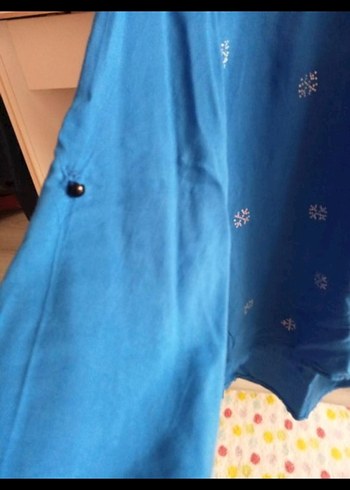 Lacivert Dantel Detaylı Bohem Uzun Kollu Bluz - Görsel 2