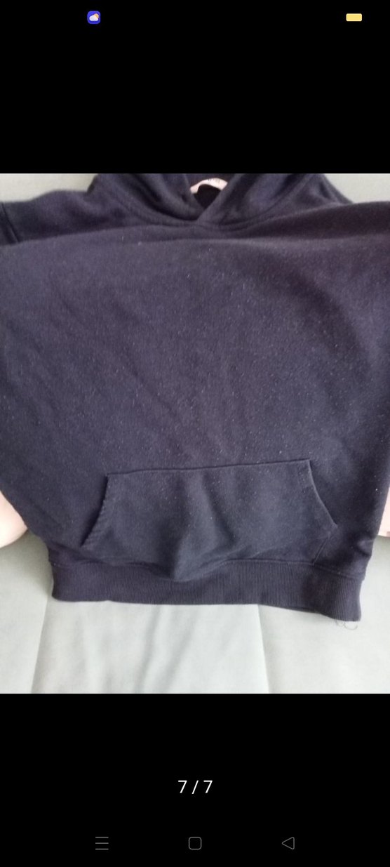 Kadın Siyah Kapüşonlu Sweatshirt - Görsel 2