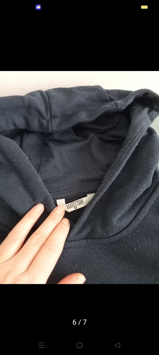 Kadın Siyah Kapüşonlu Sweatshirt - Görsel 3