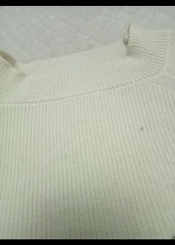 Kadın Beyaz Payetli Uzun Kollu Kazak - Görsel 2