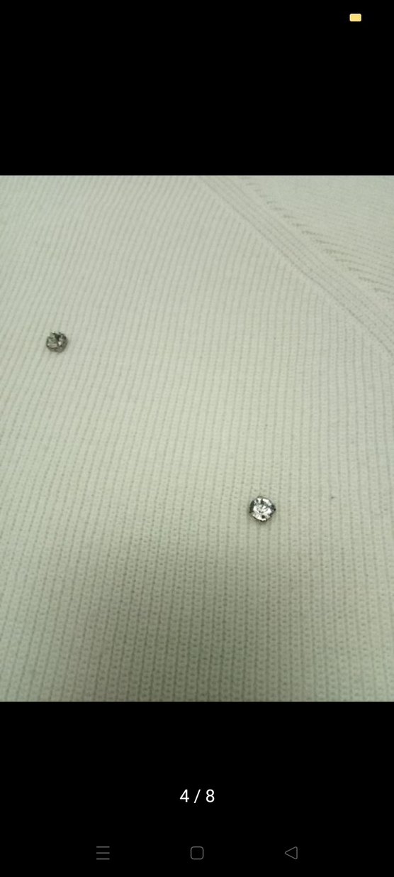 Kadın Beyaz Payetli Uzun Kollu Kazak - Görsel 4