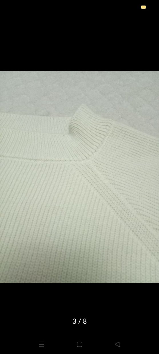 Kadın Beyaz Payetli Uzun Kollu Kazak - Görsel 3