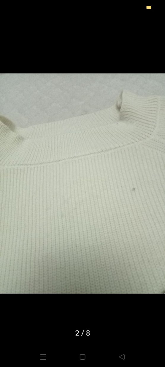 Kadın Beyaz Payetli Uzun Kollu Kazak - Görsel 2