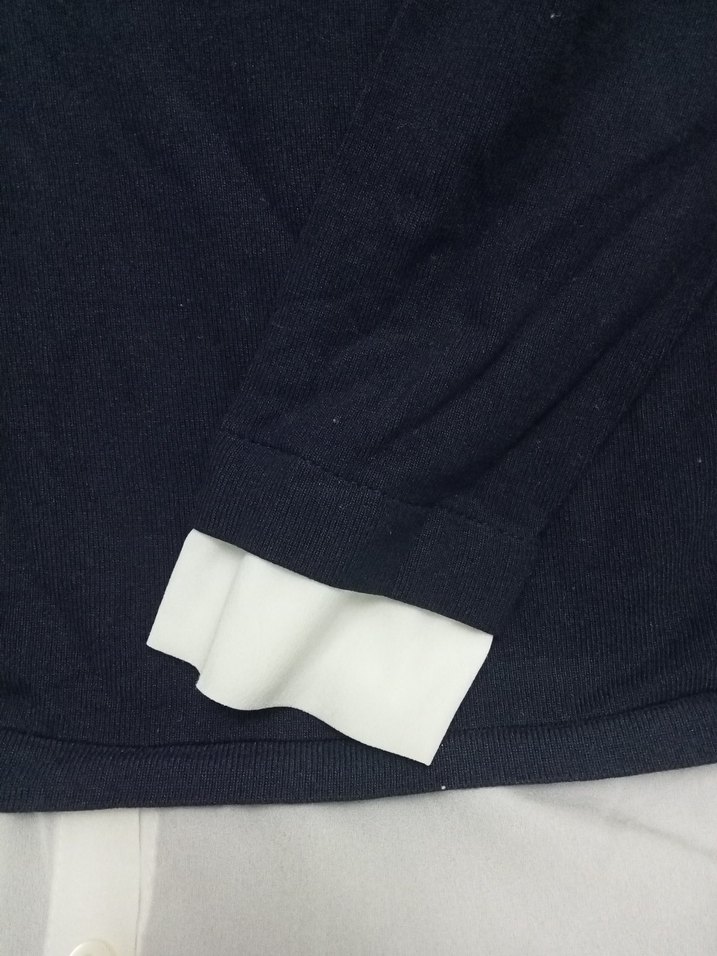 Lacivert Pamuklu Uzun Kollu Kadın Gömlek - Görsel 3