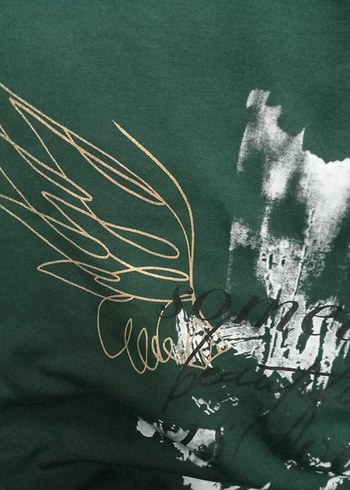 Yeşil Baskılı  Uzun Kollu Tişört - Görsel 4