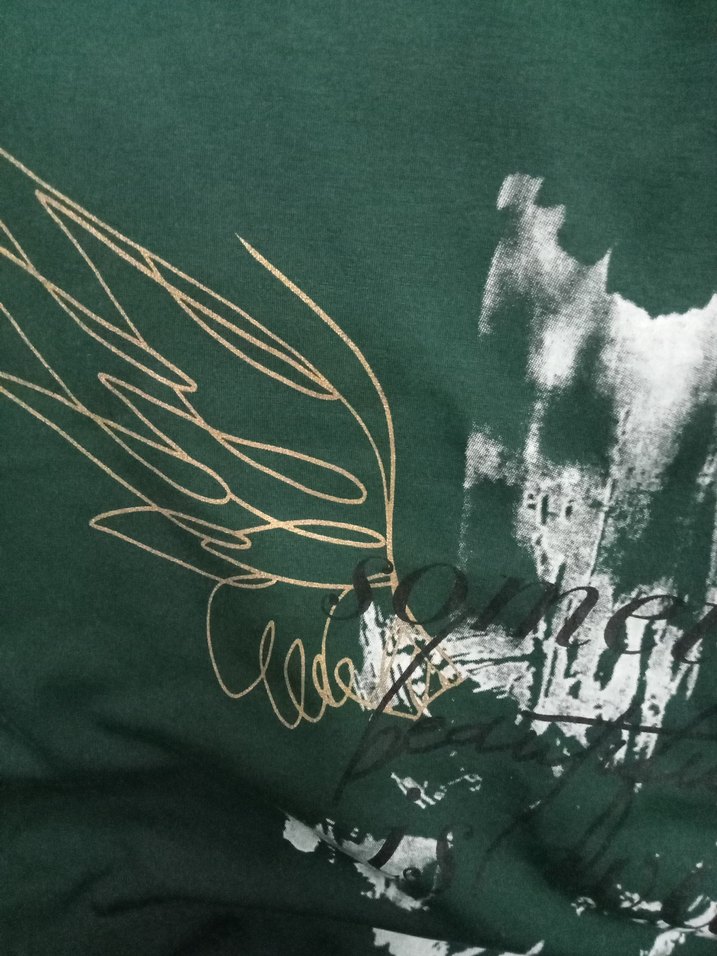 Yeşil Baskılı  Uzun Kollu Tişört - Görsel 4