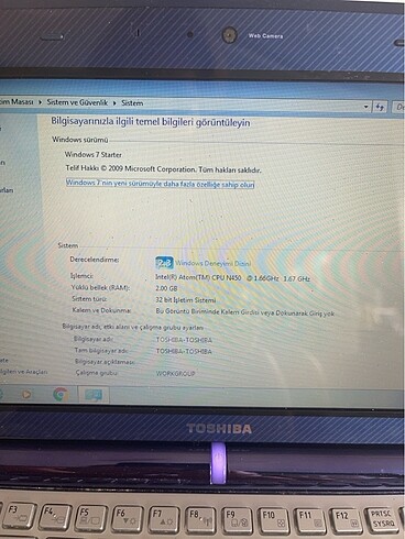 Beden Renk Toshıba laptop