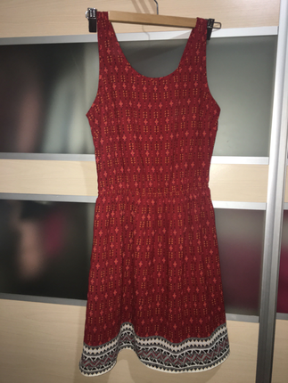 H&M Kırmızı günlük elbise