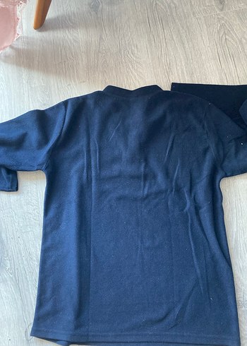 Diğer Düğmeli Lacivert Erkek Polar Sweatshirt