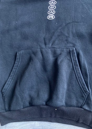 m Beden Kadın Erkek Kapüşonlu Siyah Sweatshirt