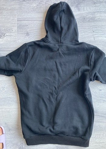 Diğer Kadın Erkek Kapüşonlu Siyah Sweatshirt