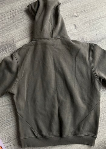 Diğer Kapüşonlu Gri Baskılı erkek Sweatshirt
