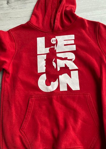 l Beden Kırmızı Kapüşonlu Erkek Sweatshirt