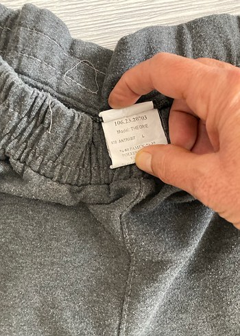 Erkek Gri Fermuarlı Rahat Eşofman Altı - Görsel 3