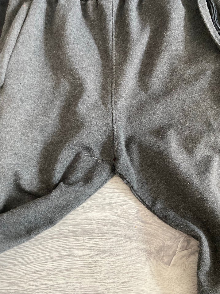 Erkek Gri Fermuarlı Rahat Eşofman Altı - Görsel 2