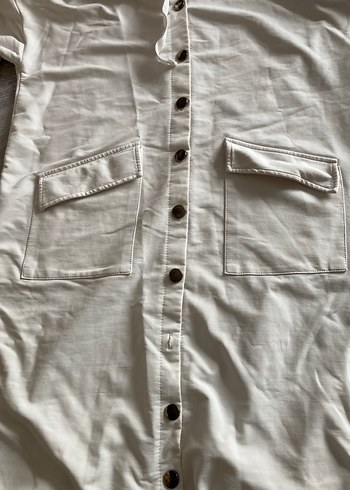 Benim kadın Düğmeli Beyaz tunik - Görsel 2