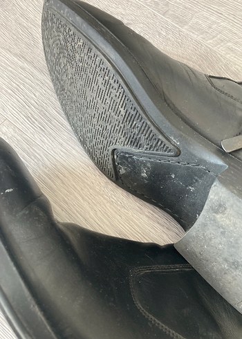 Siyah Deri Fermuarlı Biker erkek Bot - Görsel 8