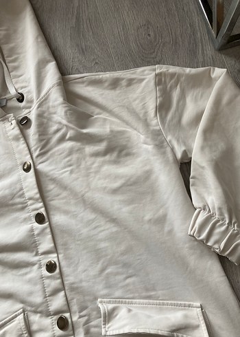 Düğmeli Kapüşonlu Uzun Pamuk Ceket - Görsel 2