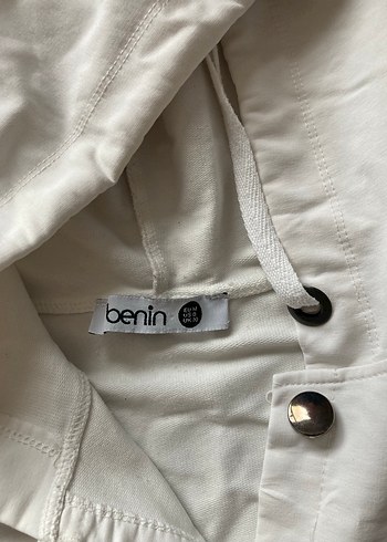 Düğmeli Kapüşonlu Uzun Pamuk Ceket - Görsel 4