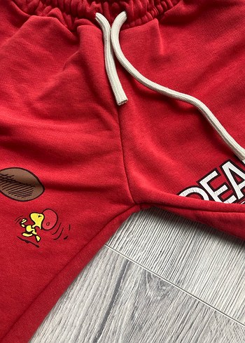 ZARA Çocuk Kırmızı Peanuts Baskılı Eşofman Altı - Görsel 3