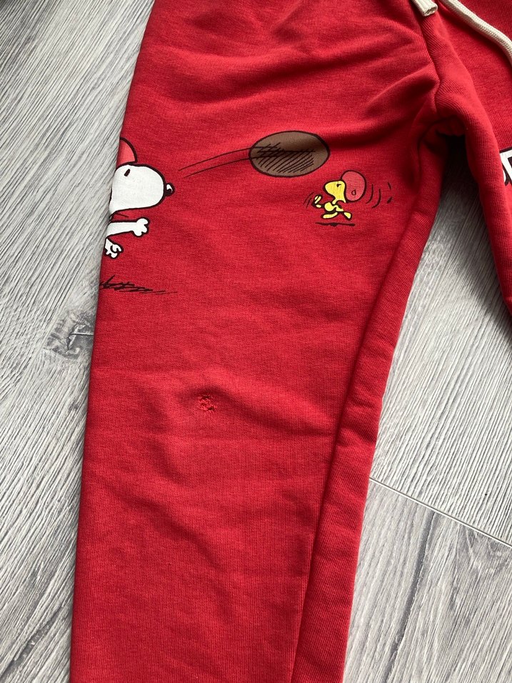 ZARA Çocuk Kırmızı Peanuts Baskılı Eşofman Altı - Görsel 2