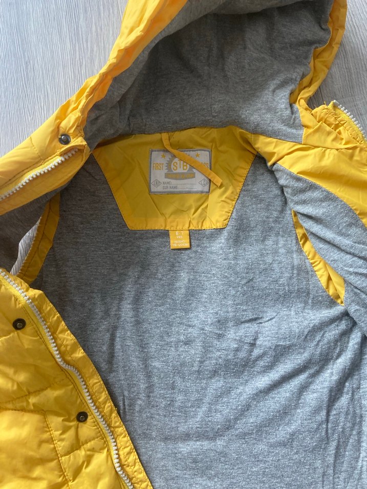 STB Sarı Kapüşonlu Erkek Çocuk Şişme Yelek - Görsel 3