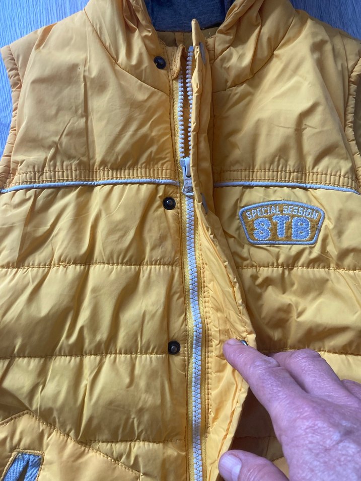 STB Sarı Kapüşonlu Erkek Çocuk Şişme Yelek - Görsel 2