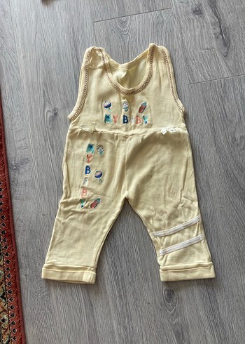 Sarı Nakışlı Bebek Erkek Tulum