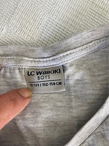 12-13 Yaş Beden gri Renk LCW erkek çocuk tişört